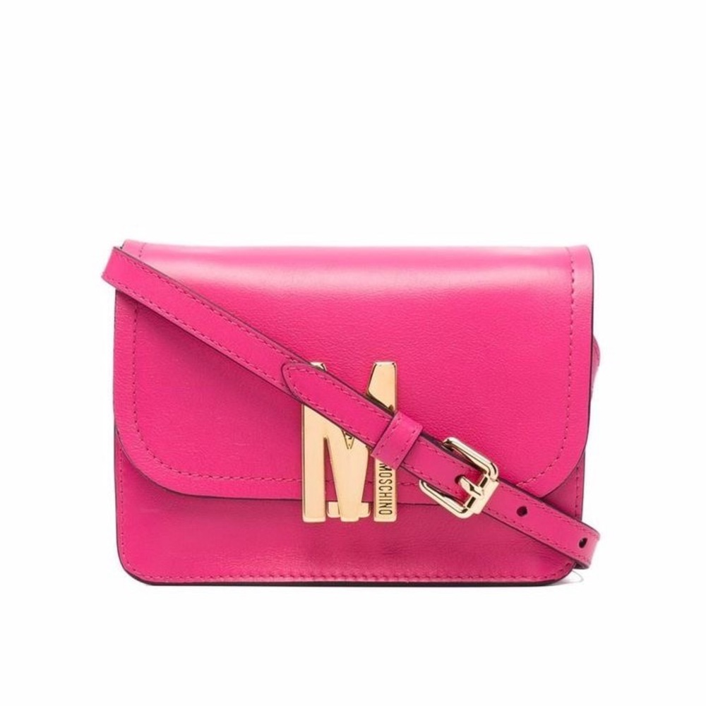Moschino Leather Flap Crossbody Bag
Color: Fuchsia